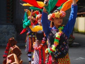 九族文化村原住民女孩表演